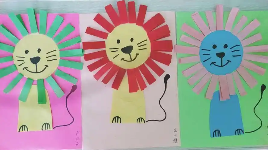 朝阳花园幼儿园苗苗一班创意手工大狮子