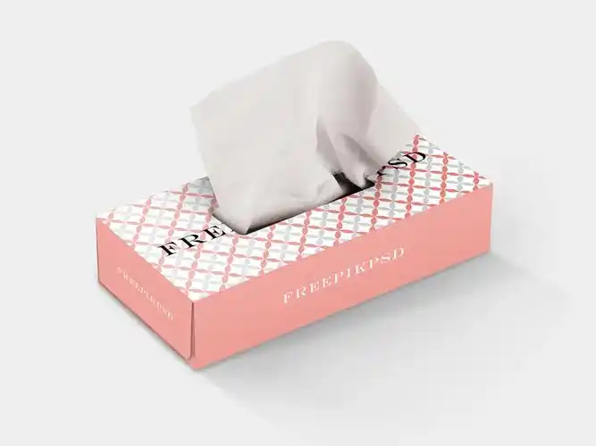 粉色餐巾纸盒样机