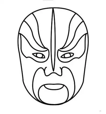 面具涂色舞会diy美术彩绘变脸道具幼儿京剧脸谱简笔画儿童绘画毛球