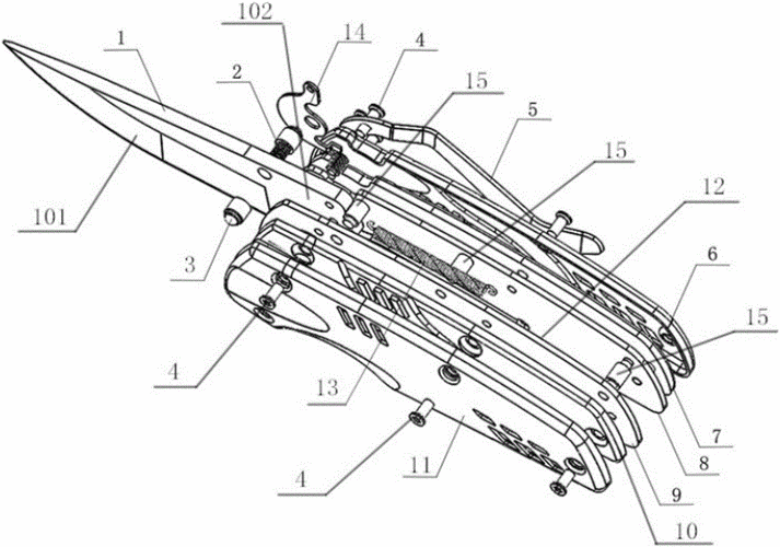 cn206812015u_折叠助力弹簧刀有效