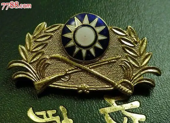 国民党原品镀金胸徽