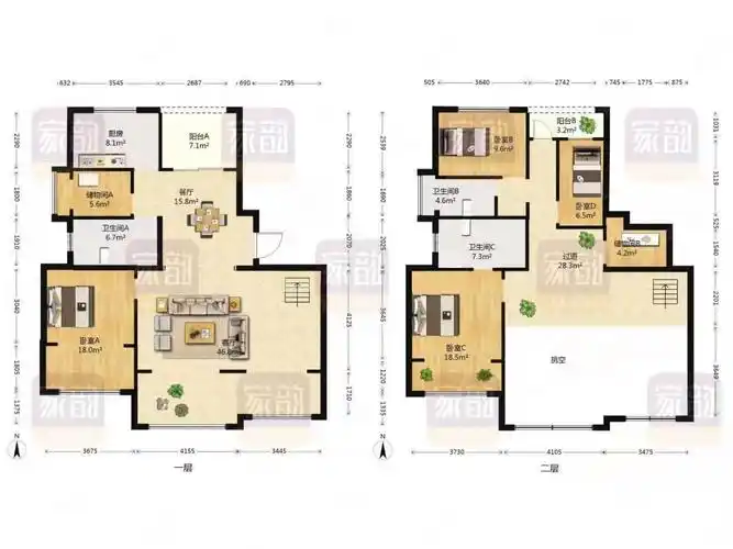 呈贡广电苑跃层140万带车位采光好视野开阔随时看房
