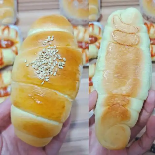 大白鲸烤牛角包,波兰种,层次分明,软乎乎