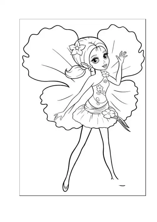 儿童公主涂色画_第1页