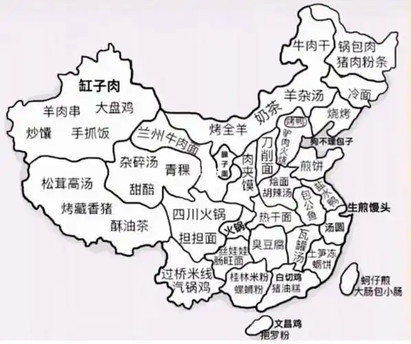 中国吃货地图