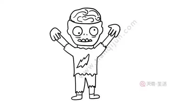 科学怪人的画法简笔画萌萌哒