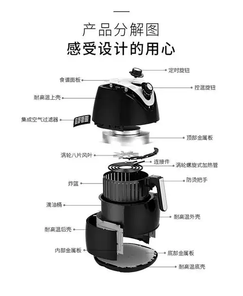 利仁空气炸锅家用大容量无油电炸锅智能全自动薯条机烤箱一体多功能无