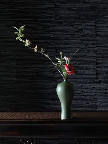 大相莲花中式仿古梅瓶景德镇禅意插花花花家居客厅花瓶