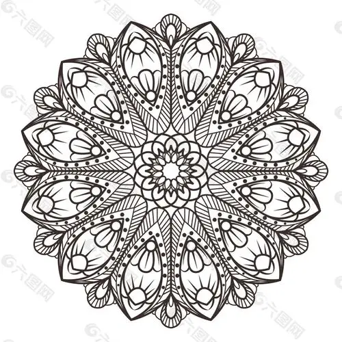 对称曼陀罗图案设计设计元素素材免费下载(图片编号:8614470)-六图网