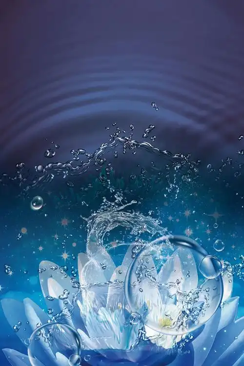 背景搜索 > 蓝色简约洗发水护发海报