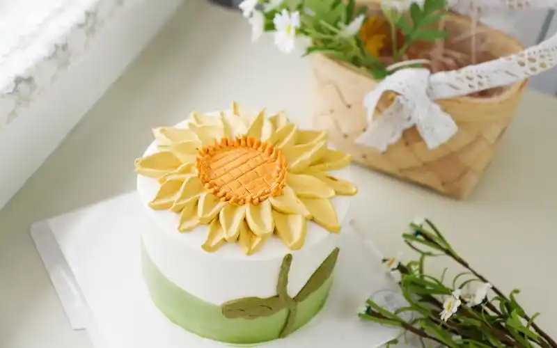 手绘奶油蛋糕 | 向日葵蛋糕 生机满满