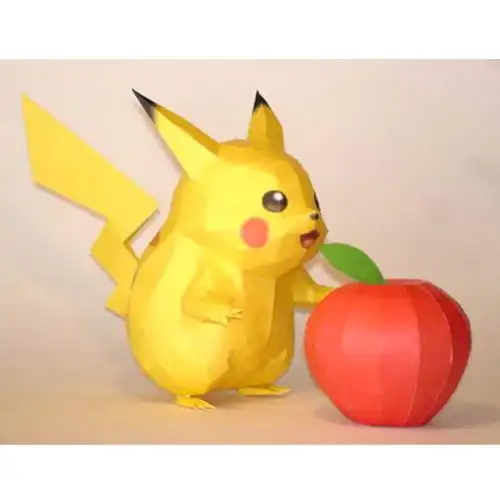 皮卡丘 神奇宝贝宠物小 纸模型 手工diy 学生活动
