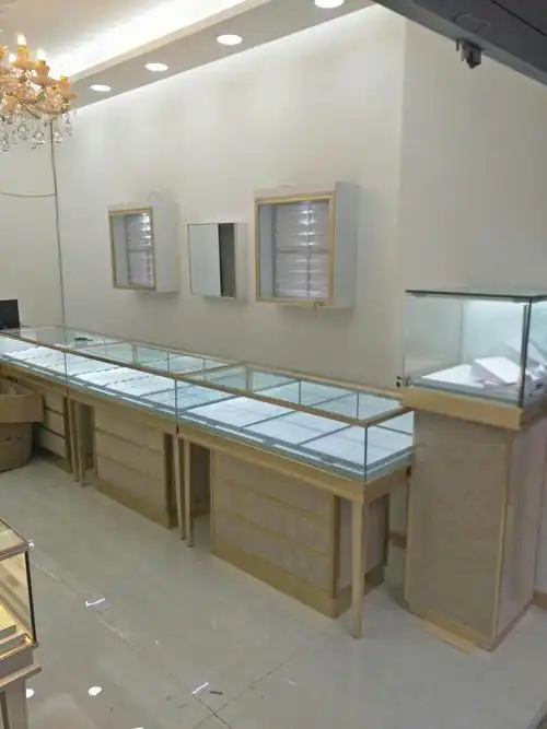 高档饰品珠宝柜台银饰不锈钢电镀博物馆柜台厂家定做直销批发
