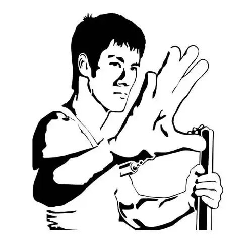 李小龙简笔画图片怎么画