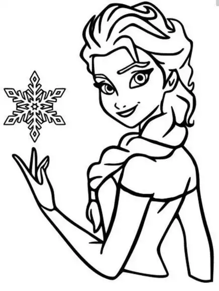 第1页简笔画公主怎么画儿童卡通人物简笔画冰雪女王艾莎