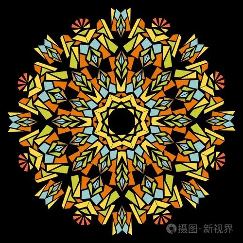 万花筒明星组成的多彩碎片