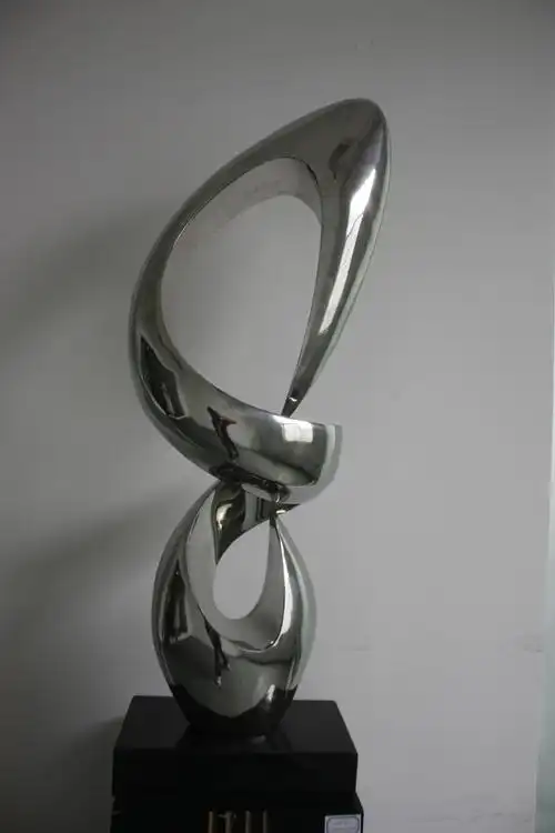 厂家直销 线条造型镜面不锈钢雕塑 酒店会所软装金属工艺品