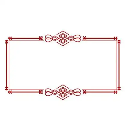 16184中国风红底长方形文字框标题矢量海报边框透明png73316184263