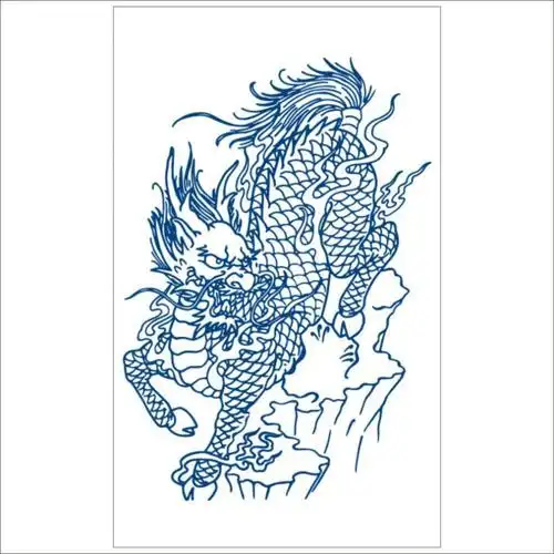 美充充 纹身贴草本半纹身贴貔貅麒麟穷奇山海经神兽纹身贴半臂大图8款