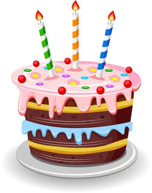 矢量生日蛋糕贺卡图片-创意矢量卡通生日蛋糕的贺卡设计素材-高清图片