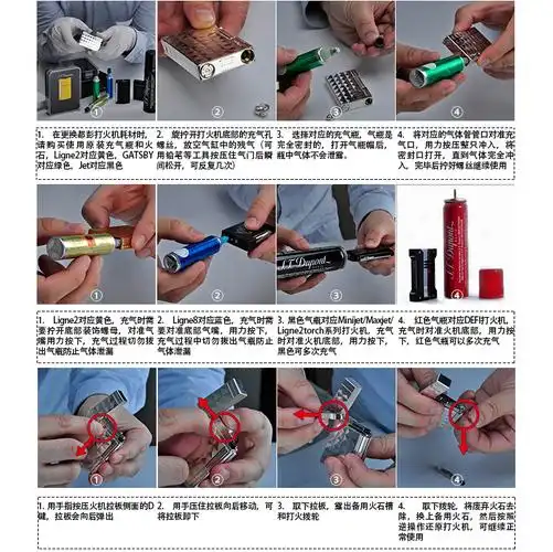 s.t.dupont 法国都彭 minijet 青蓝色调情炬式防风打火机 10038