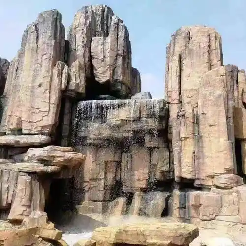 山东水泥假山施工 雷苒景观 聊城塑石假山厂_厂家_设计_溶洞