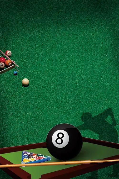 中式台球文化台球厅海报背景素材