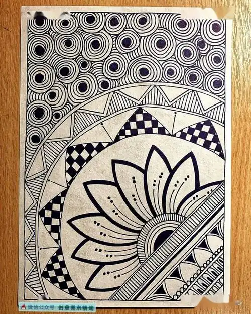 黑白装饰画创作必备——20张漂亮的母版纹样素材_图案