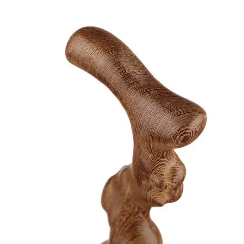 木质鸡翅红木根雕手杖寿礼实木拐杖