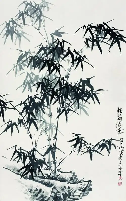 马志丰 竹子 设色纸本 镜心