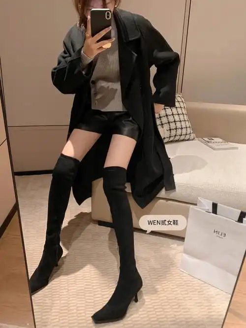 美到我的心巴上了洋气又显瘦的过膝靴