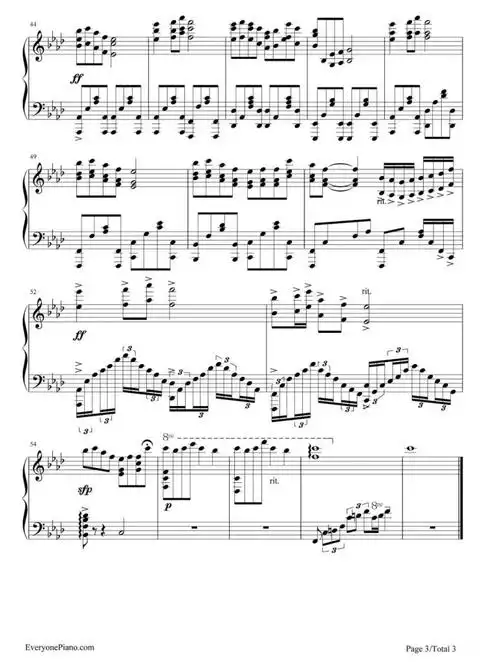 《鸿雁》钢琴版,附谱