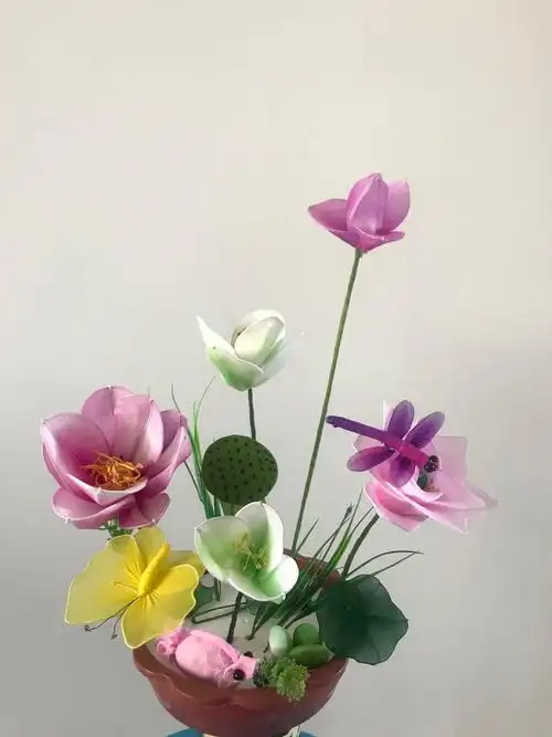 舜宁居委会丝网花学习小组集锦(一)