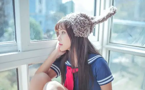 美女网红夏美酱水手服诱惑写真壁纸高清大图预览1920x1200_美女壁纸