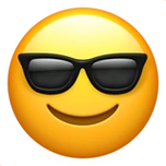 下载"带太阳镜(墨镜)的笑脸" emoji高清大图 - emoji表情大全,emoji