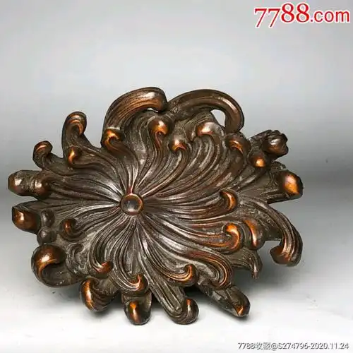 黄杨木雕刻菊花