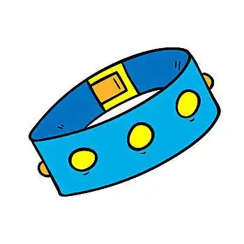 狗项圈,矢量,象征,卡通,风格,项圈,插画