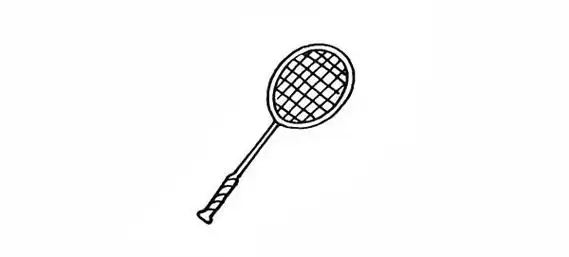 羽毛球拍怎么画羽毛球拍简笔画画法步骤图教程