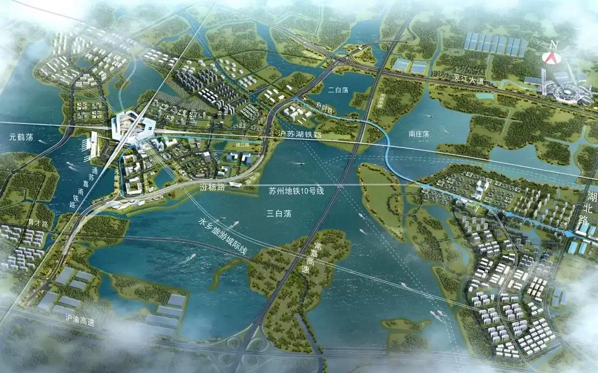 苏州南站(汾湖)高铁新城附近道路规划出炉