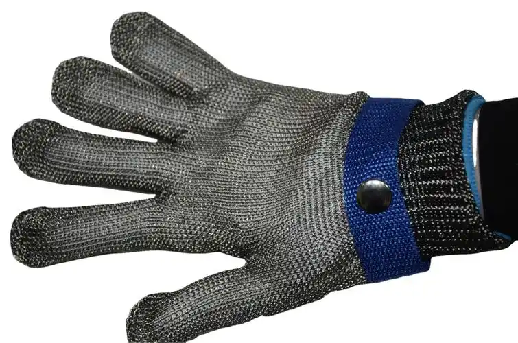 钢丝手套 防割金属手套 裁剪屠宰电锯防切割作业钢丝防护手套 1只