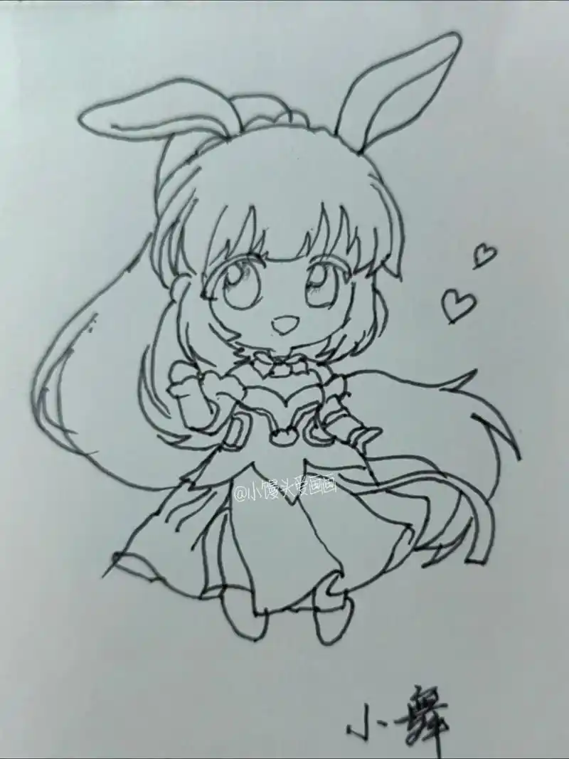 小舞 小舞#简笔画 #一起学画画 #马克笔手绘 #漫画女孩 - 抖音