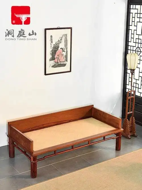 好物分享明式独板围子裹腿罗汉床