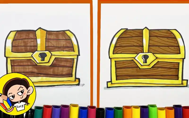 如何画宝箱|儿童简笔画|2023