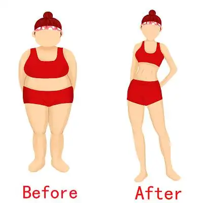 胖子肥胖长胖健康减肥对比手绘元素健康减肥对比元素