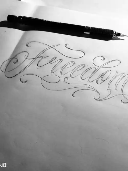 自由_纹身图案手稿图片_t.j.的纹身作品集