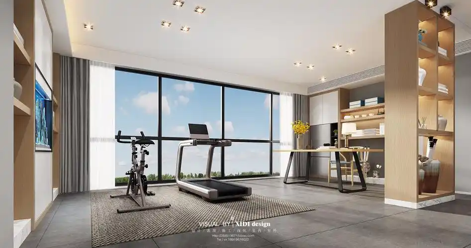 现代简约客餐厅 卧室 书房健身房