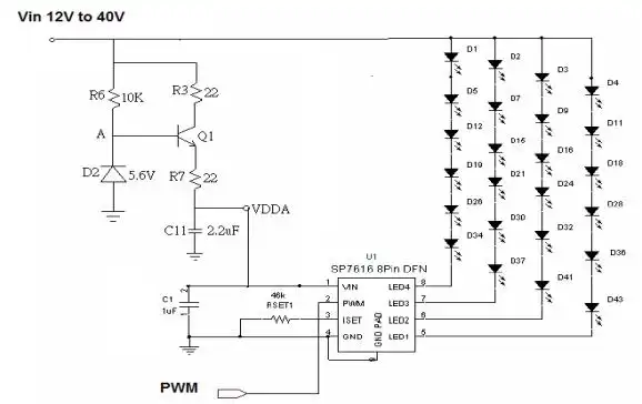 提供两个独立的电源,则通过稳压管和三极管将12v转换为5v给芯片供电