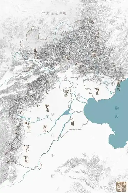 河北省地形图(侵删)