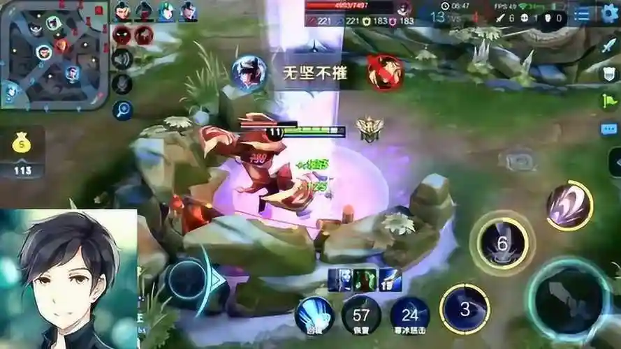 王者荣耀小号冲击国服露娜星耀局1v9三杀超神