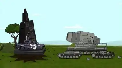 坦克世界搞笑动画-一群spic准备去对付巨鼠p1000